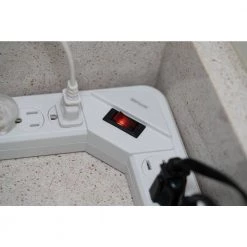 6-Outlet Corner Power Strip with 4 ft. Cord by Woods -Home Electronics Shop woods power strips 41378 4f 1000