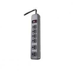 6-Outlet Metal Power Strip by Woods