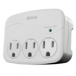 3-Outlet Surge Tap with Phone Cradle by Woods