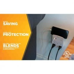 6-Outlet Surge Tap with Phone Cradle by Woods 20 6-Outlet Surge Tap with Phone Cradle by Woods -Home Electronics Shop woods surge protectors 41079 77 1000