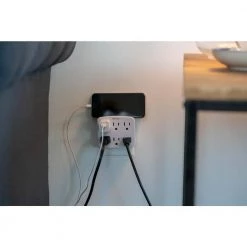 6-Outlet Wall Tap with Phone Cradle by Woods -Home Electronics Shop woods surge protectors 41196 1d 1000