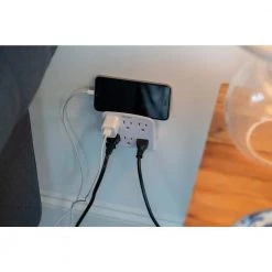 6-Outlet Wall Tap with Phone Cradle by Woods -Home Electronics Shop woods surge protectors 41196 66 1000