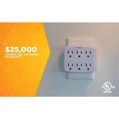 6-Outlet Wall Tap with Phone Cradle by Woods -Home Electronics Shop woods surge protectors 41196 fa 1000