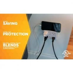 6- Outlet Surge Tap with Phone Cradle by Woods 27 6- Outlet Surge Tap with Phone Cradle by Woods -Home Electronics Shop woods surge protectors 41197 31 1000