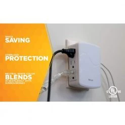 3-Outlet Surge Tap with Phone Cradle by Woods -Home Electronics Shop woods surge protectors 41260 77 1000