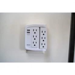 6-Outlet Surge Tap with Phone Cradle by Woods 14 6-Outlet Surge Tap with Phone Cradle by Woods -Home Electronics Shop woods surge protectors 41424 40 1000