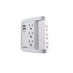 6-Outlet Surge Tap with Phone Cradle by Woods
