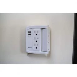 6-Outlet Surge Tap with Phone Cradle by Woods 15 6-Outlet Surge Tap with Phone Cradle by Woods -Home Electronics Shop woods surge protectors 41424 a0 1000