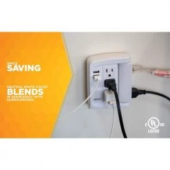 6-Outlet Surge Tap with Phone Cradle by Woods 22 6-Outlet Surge Tap with Phone Cradle by Woods -Home Electronics Shop woods surge protectors 41424 fa 1000