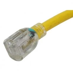 100 ft. 10/3 SJTW Extra Heavy-Duty 15-Amp General Purpose High Visibility Extension Cord with Lighted End, Yellow by Woods -Home Electronics Shop yellow woods general purpose cords 2689sw0002 1f 1000