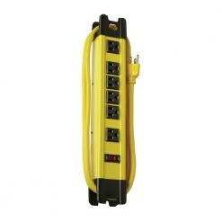 15 ft. 6-Outlet Metal Heavy-Duty Workshop and Transformer Power Strip Surge Protector by Woods